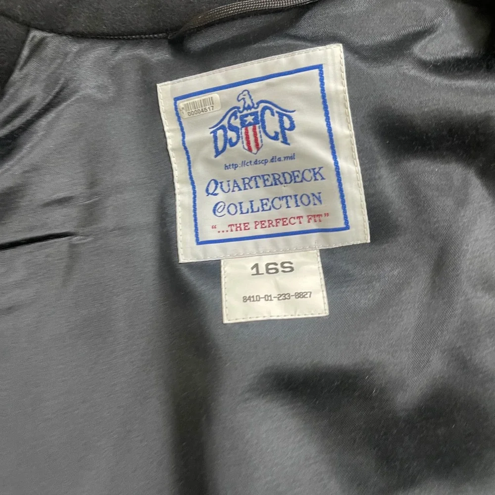 DSCP Quarterdeck Collection US Navy women's Wool Peacoat Black Size‎ 16short